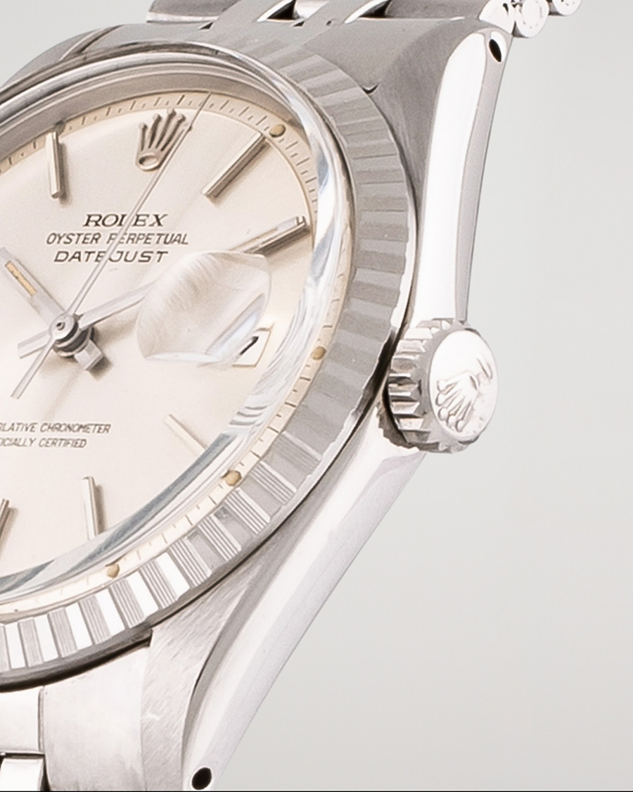 Herre | Rolex Pre-Owned Datejust 1601-3 Oyster Perpetual Steel Black | Rolex Pre-Owned | Datejust 1601-3 Oyster Perpetual Steel Black