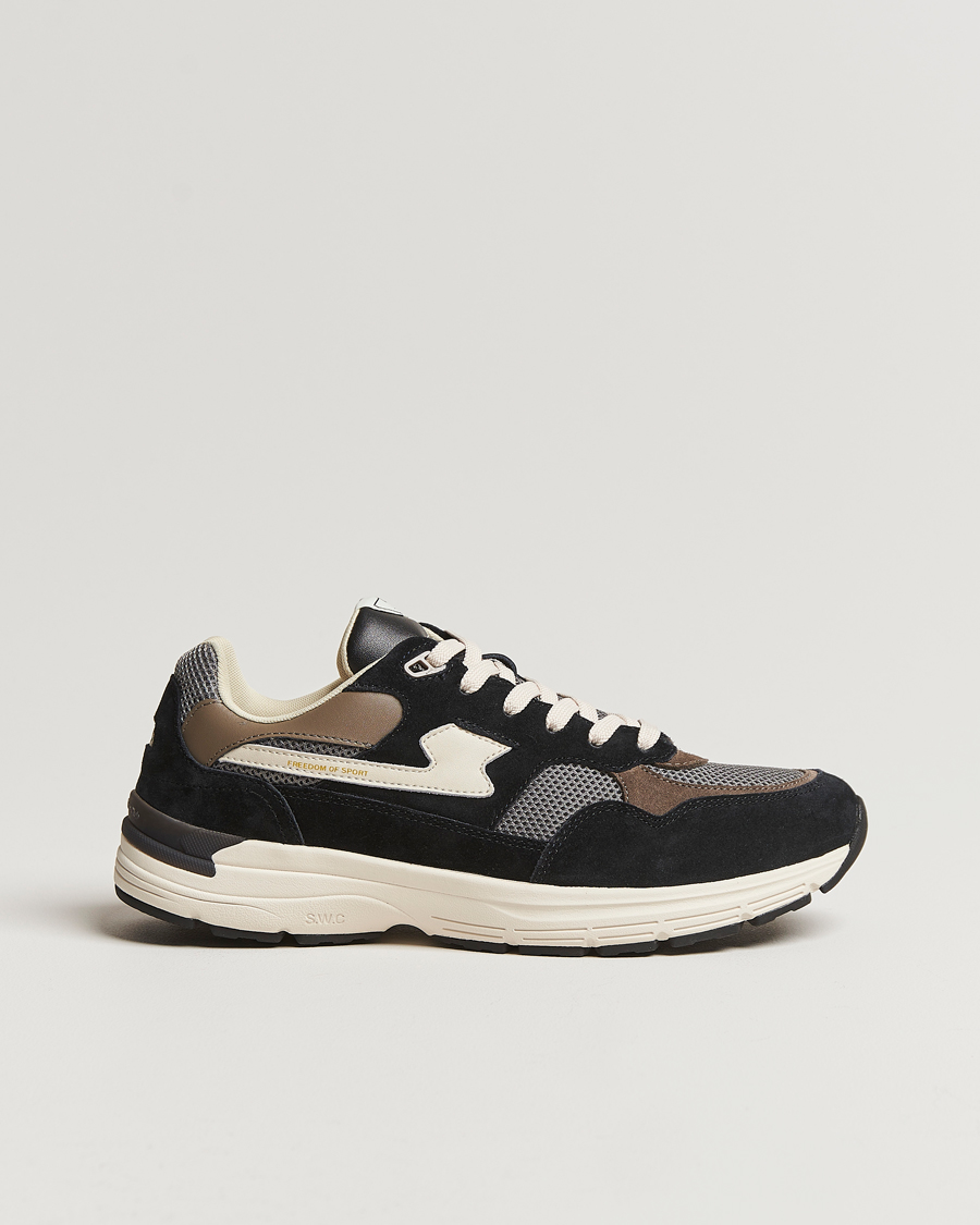 Herre | Stepney Workers Club Amiel S-Strike Suede Sneaker Black/Grey | Stepney Workers Club | Amiel S-Strike Suede Sneaker Black/Grey