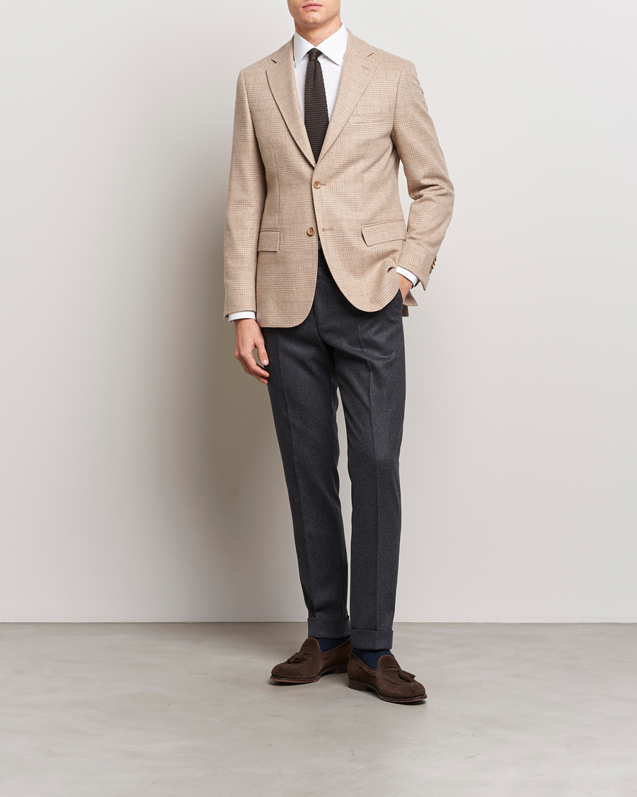 Herre | Blazere & jakker | Morris Heritage | Keith Glencheck Wool Blazer Khaki