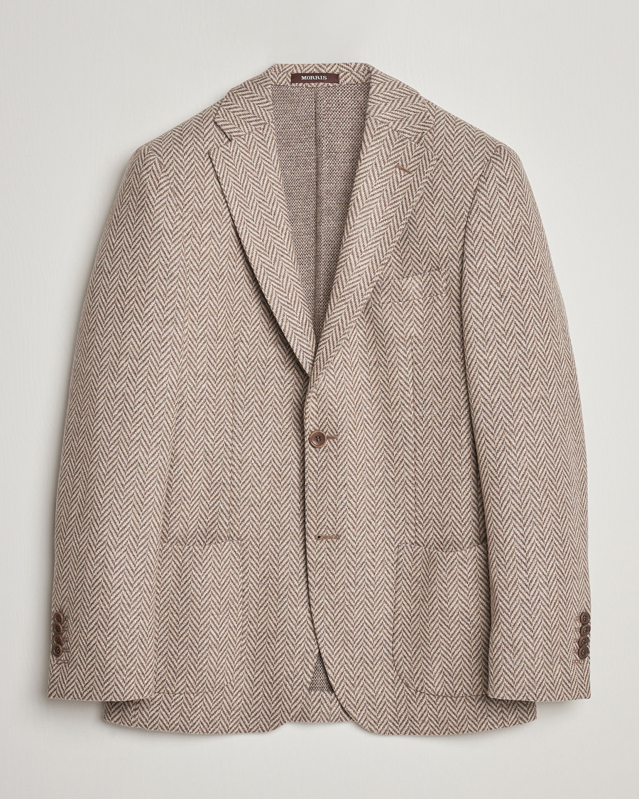 Herre | Blazere & jakker | Morris Heritage | Mike Jersey Herringbone Blazer Khaki