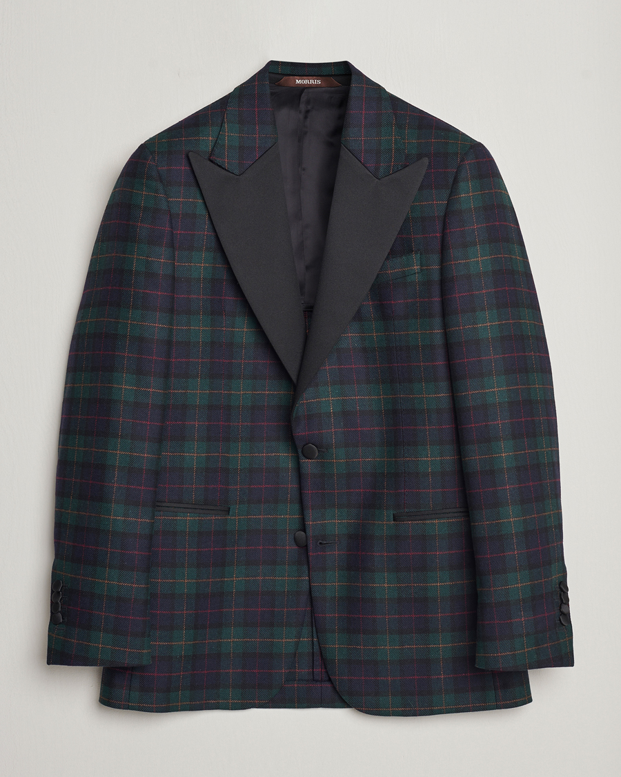 Herre | Blazere & jakker | Morris Heritage | Tartan Tuxedo Blazer Navy