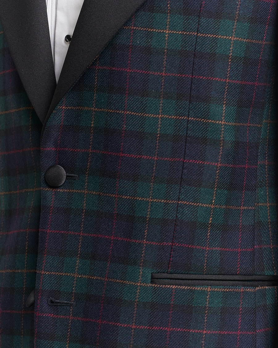 Herre | Blazere & jakker | Morris Heritage | Tartan Tuxedo Blazer Navy