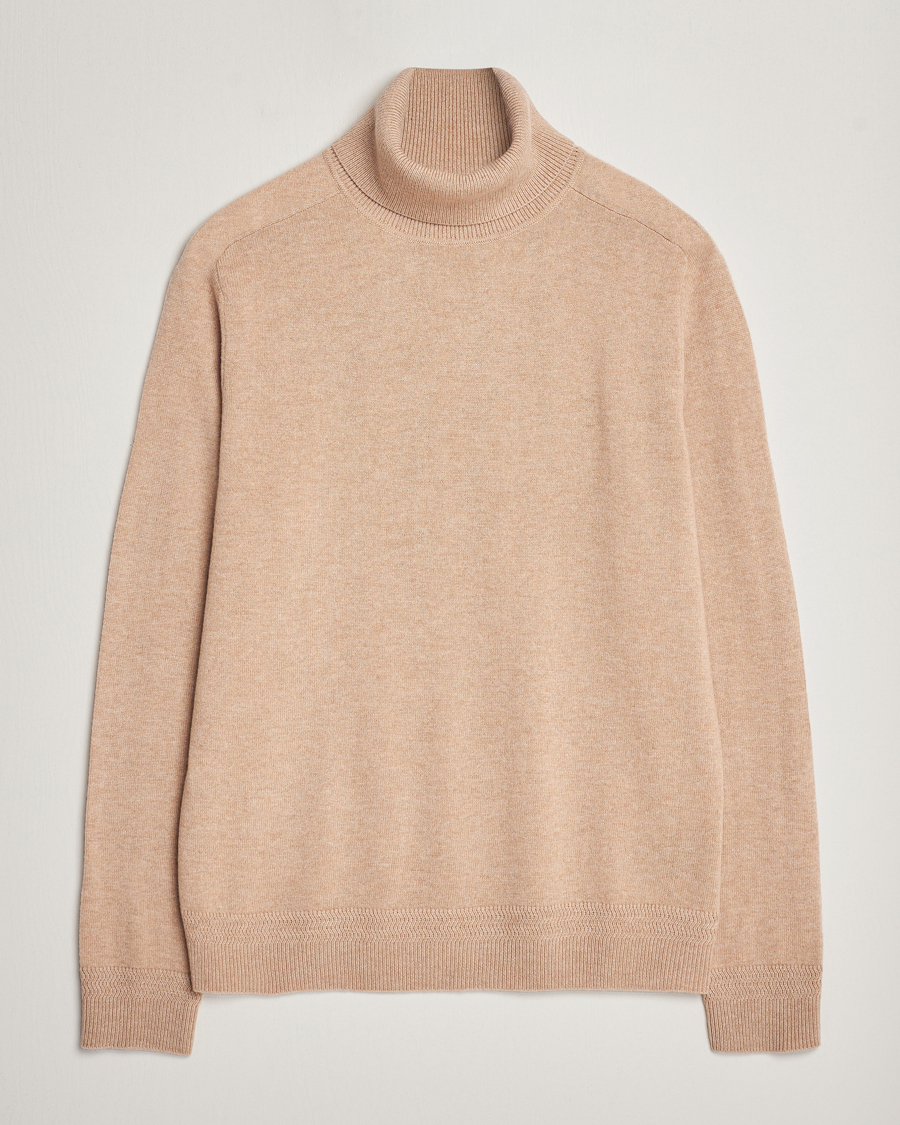 Herre | Trøjer | Morris Heritage | Dalton Wool/Cashmere Rollneck Camel