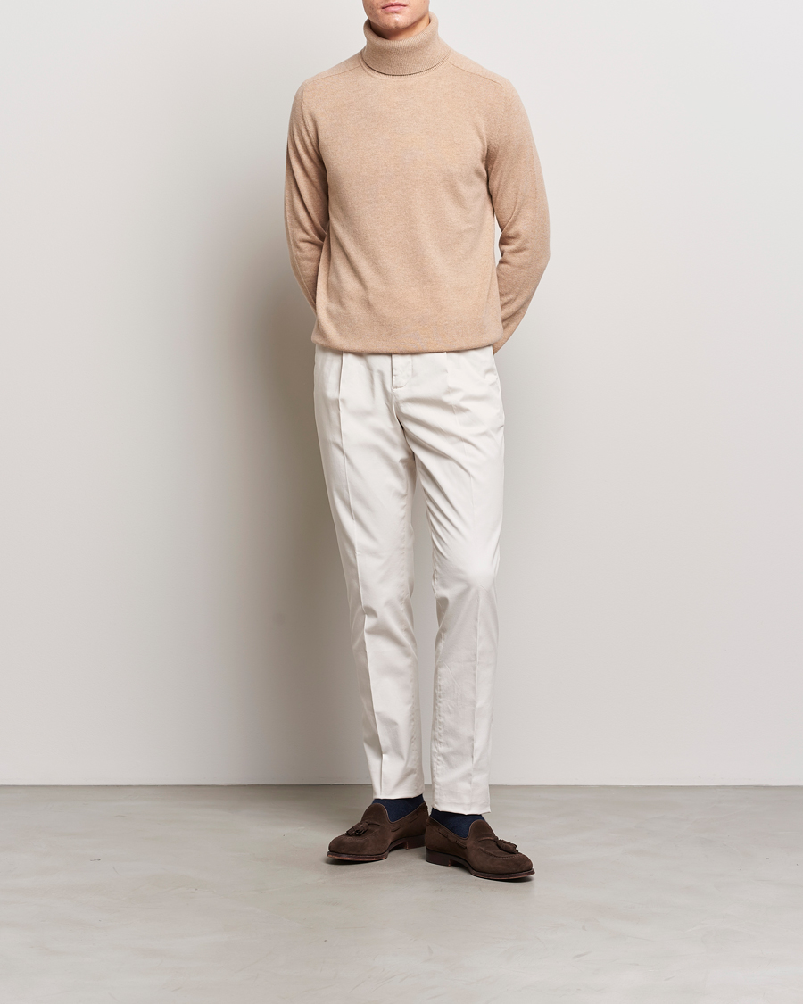 Herre | Trøjer | Morris Heritage | Dalton Wool/Cashmere Rollneck Camel