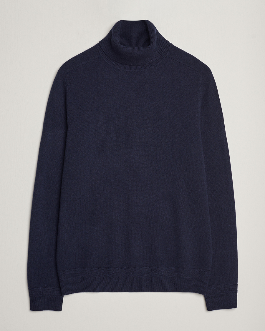 Herre | Trøjer | Morris Heritage | Dalton Wool/Cashmere Rollneck Navy