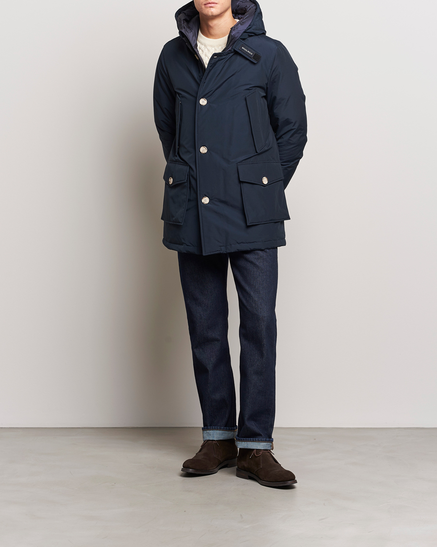 Herre | Jakker | Woolrich | Arctic Parka No Fur Melton Blue