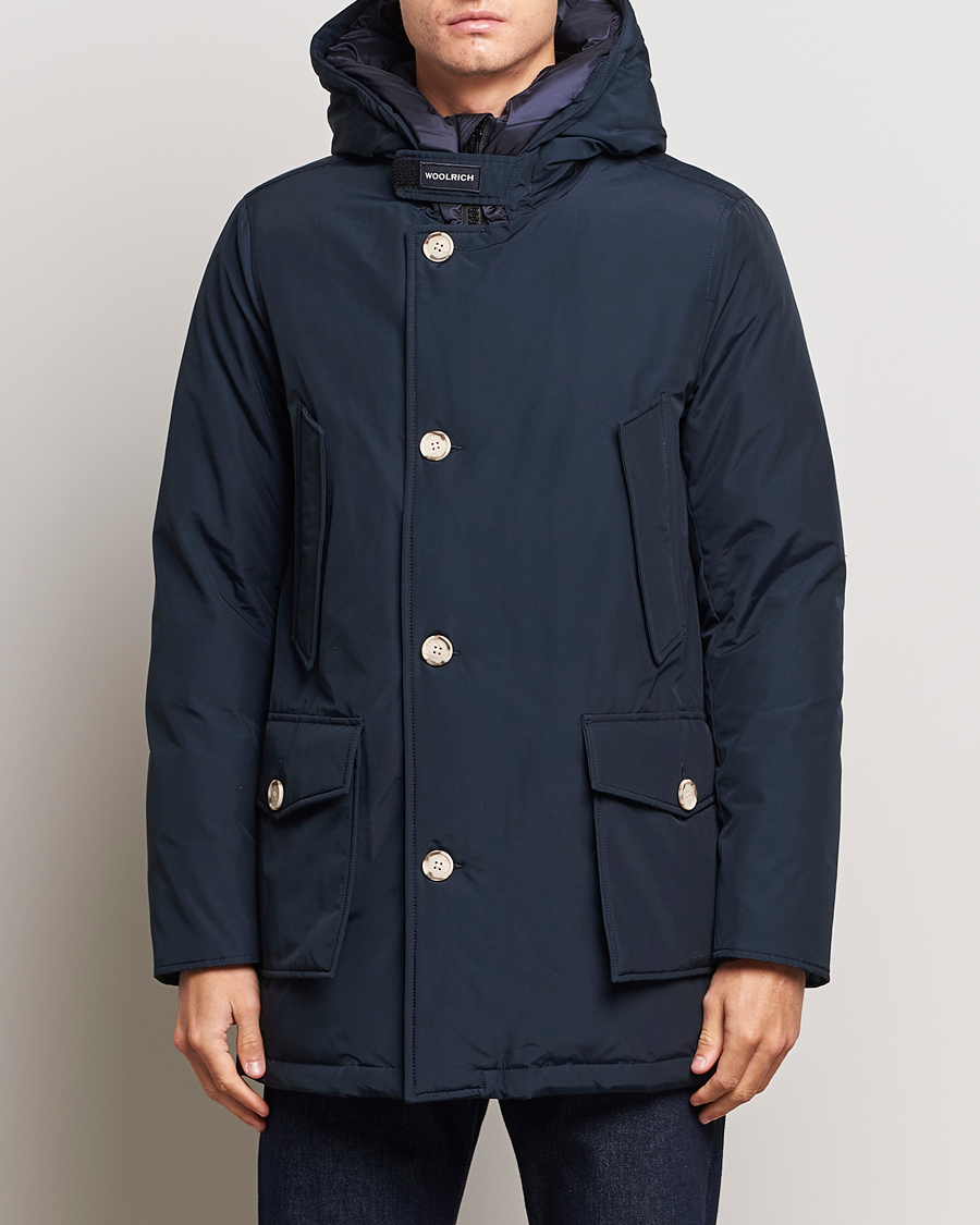 Herre | Jakker | Woolrich | Arctic Parka No Fur Melton Blue