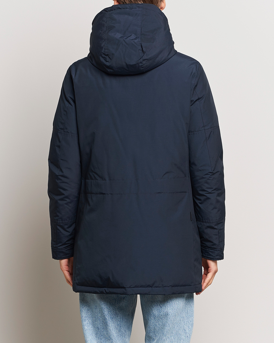 Herre | Jakker | Woolrich | Polar High Collar Parka Melton Blue