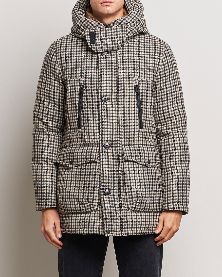 Herre | Jakker | Woolrich | Wool Arctic Parka Cream Check