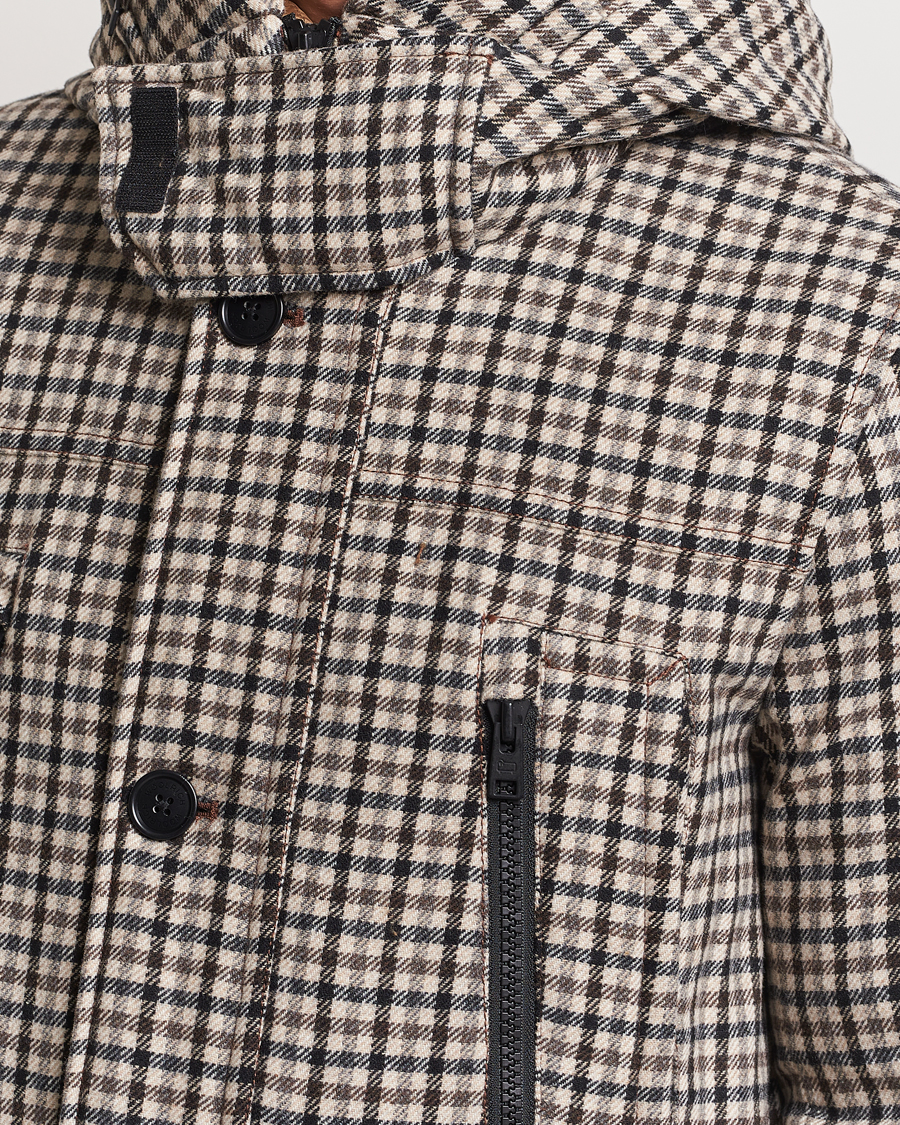 Herre | Jakker | Woolrich | Wool Arctic Parka Cream Check