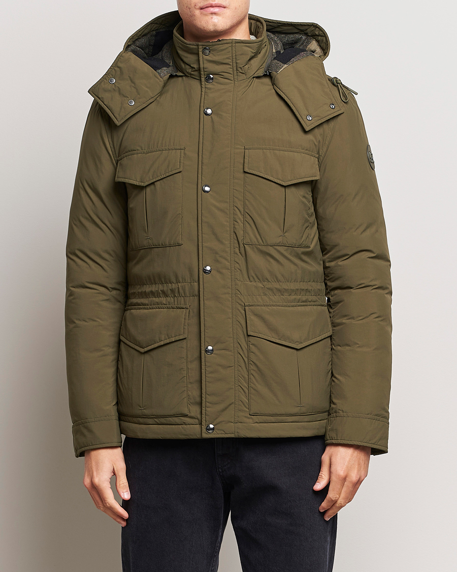 Herre | Jakker | Woolrich | Aleutian Padded Field Jacket Dark Green