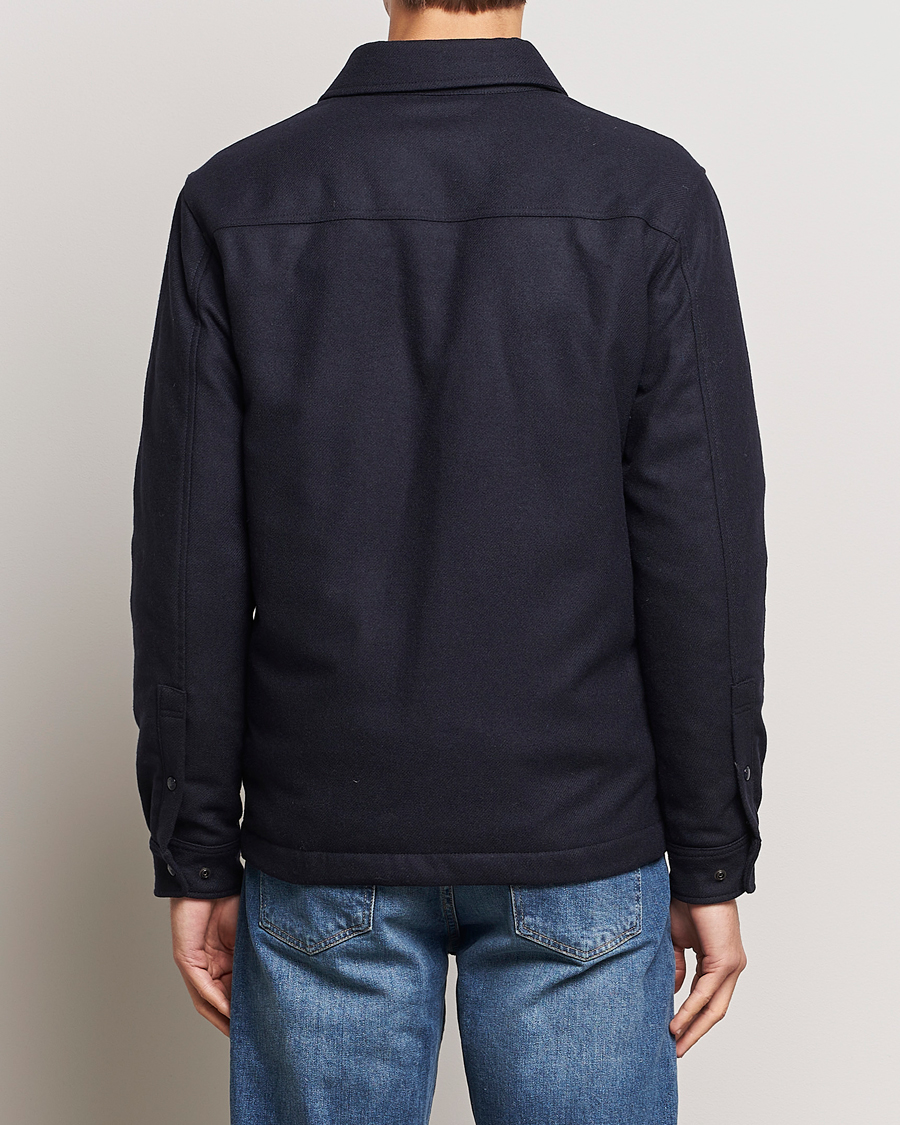 Herre | Jakker | Woolrich | Alaskan Melton Wool Overshirt Melton Blue