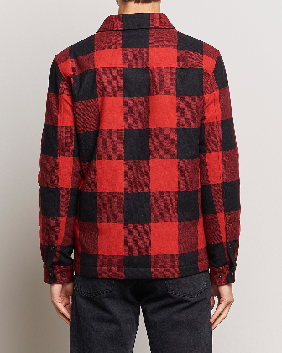 Herre | Jakker | Woolrich | Alaskan Melton Wool Overshirt Red Buffalo