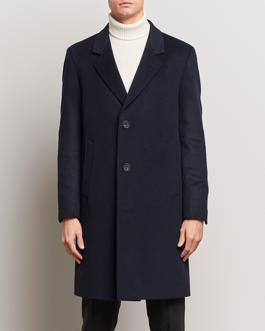 Herre | Jakker | Oscar Jacobson | Shaw Wool/Cashmere Coat Navy