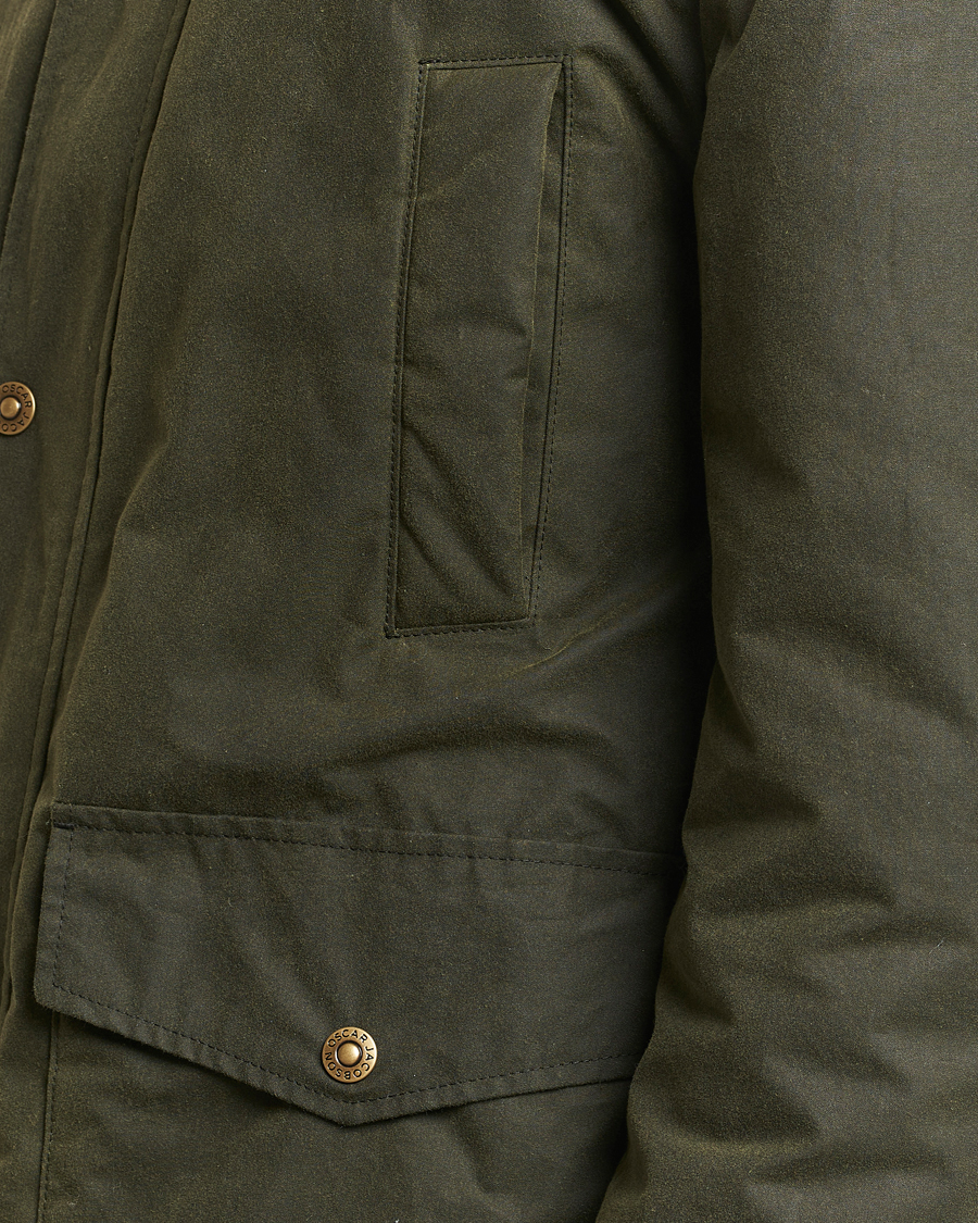 Herre | Jakker | Oscar Jacobson | Colewyn Waxed Padded Jacket Olive