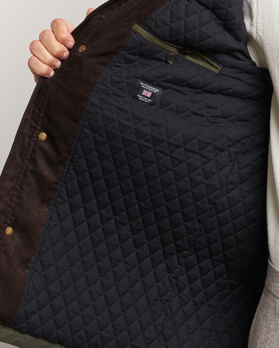 Herre | Jakker | Oscar Jacobson | Colewyn Waxed Padded Jacket Olive