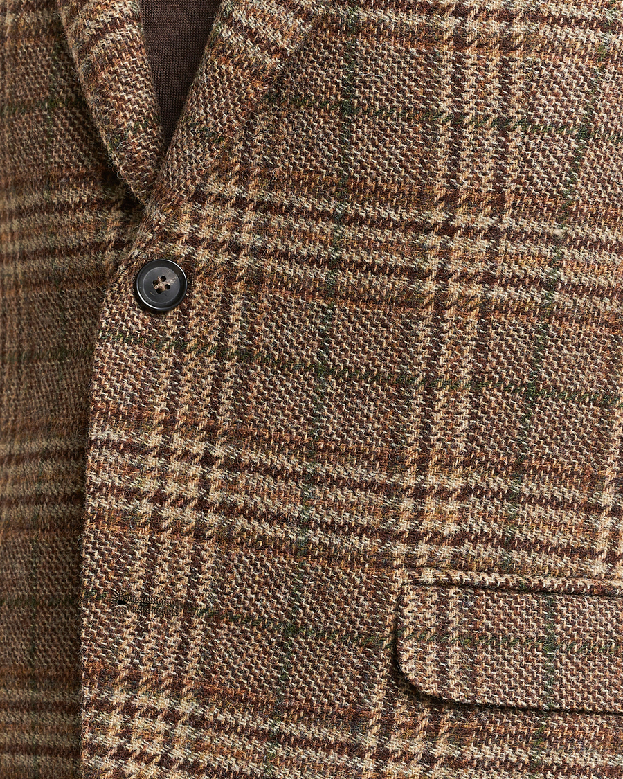 Herre | Blazere & jakker | Oscar Jacobson | Fogerty Soft Checked Wool Blazer Brown