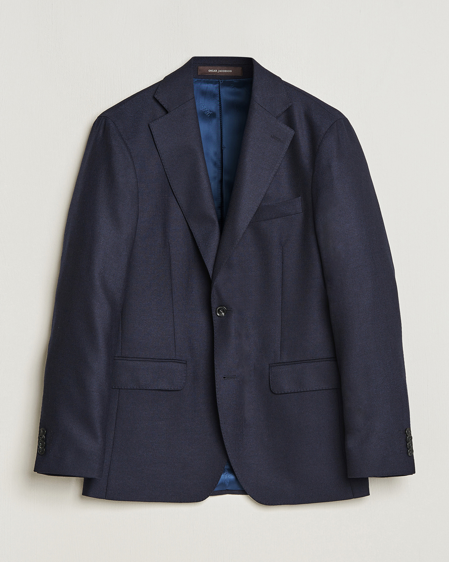 Herre | Blazere & jakker | Oscar Jacobson | Fogerty Structured Wool Blazer Navy