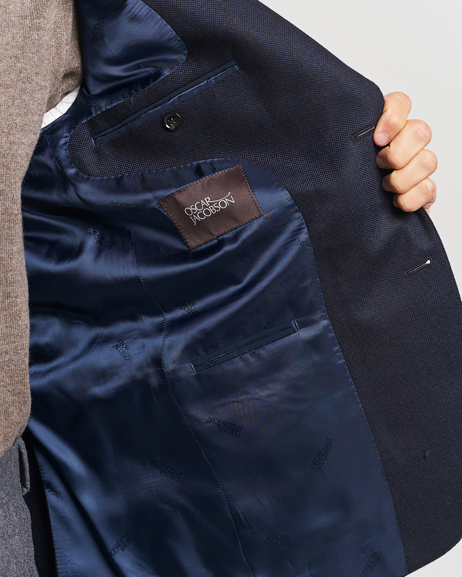 Herre | Blazere & jakker | Oscar Jacobson | Fogerty Structured Wool Blazer Navy