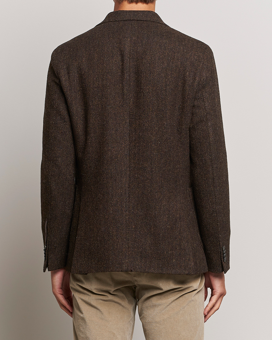 Herre | Blazere & jakker | Oscar Jacobson | Fogerty Moon Herringbone Tweed Blazer Brown