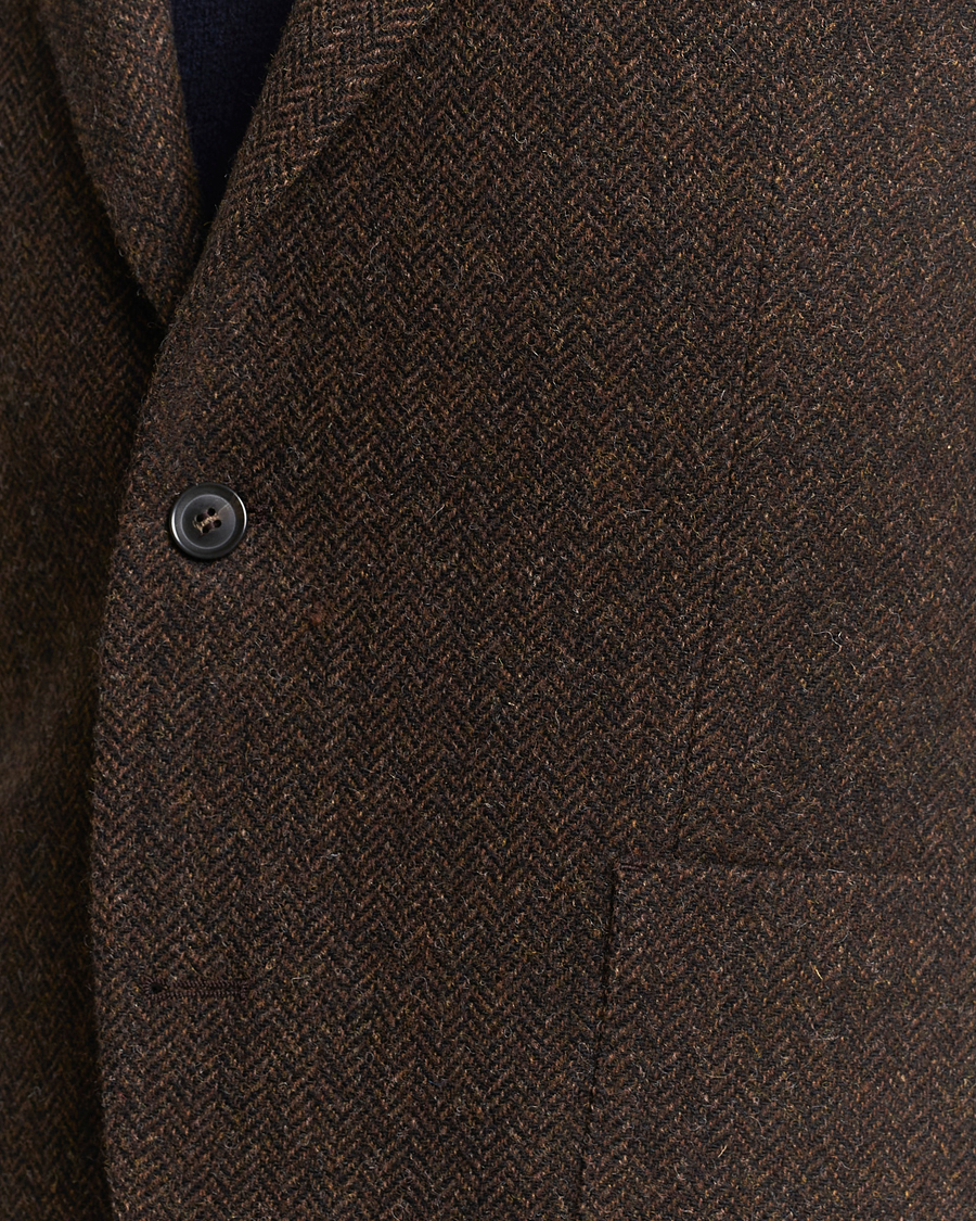 Herre | Blazere & jakker | Oscar Jacobson | Fogerty Moon Herringbone Tweed Blazer Brown