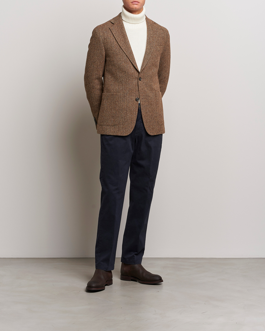 Herre | Blazere & jakker | Oscar Jacobson | Fogerty Moon Herringbone Tweed Blazer Beige