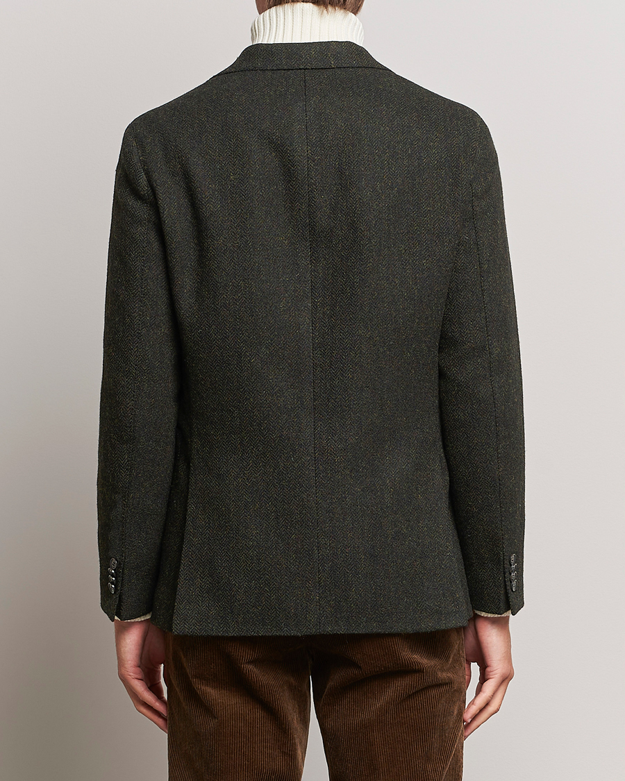 Herre | Blazere & jakker | Oscar Jacobson | Fogerty Moon Herringbone Tweed Blazer Green