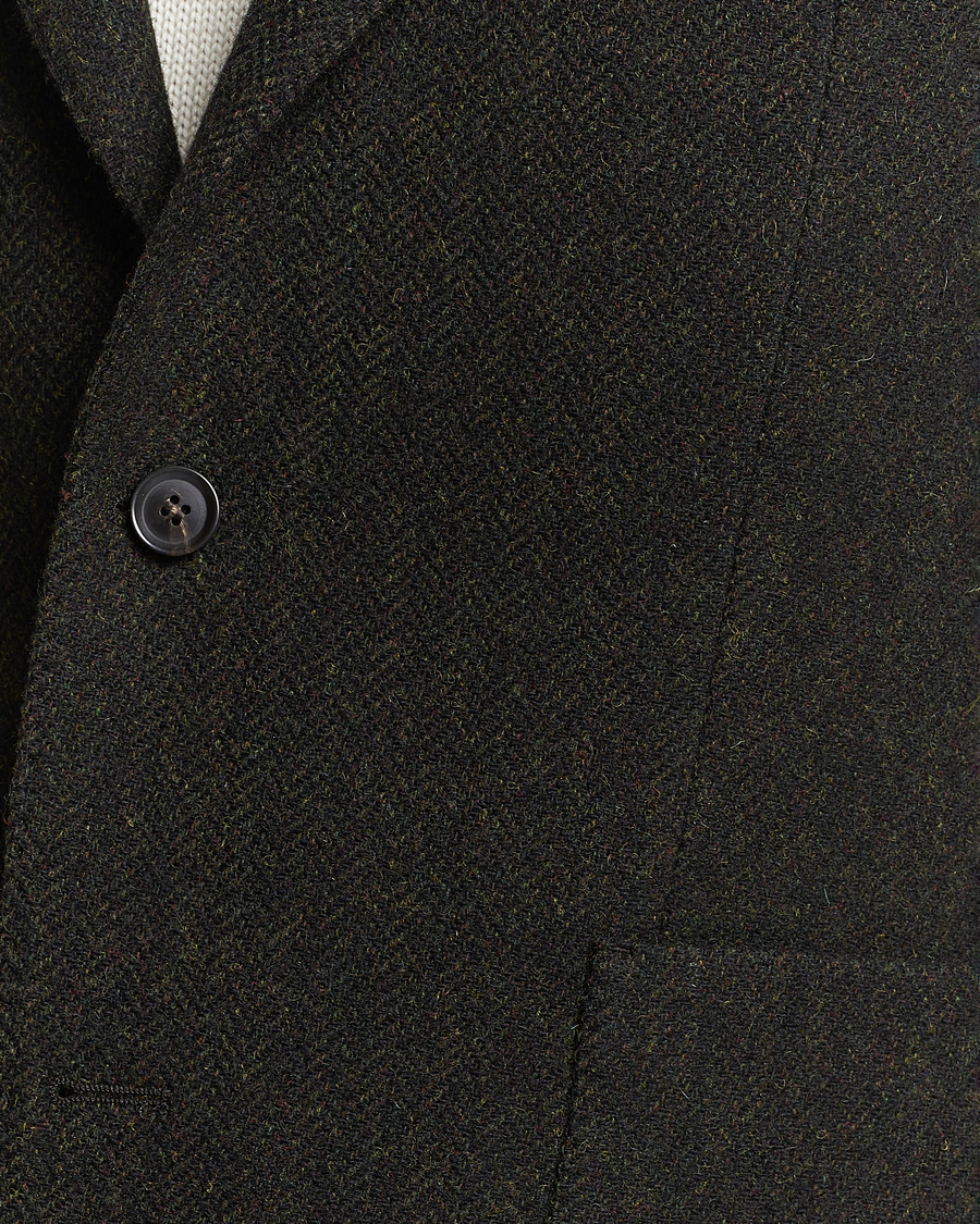 Herre | Blazere & jakker | Oscar Jacobson | Fogerty Moon Herringbone Tweed Blazer Green