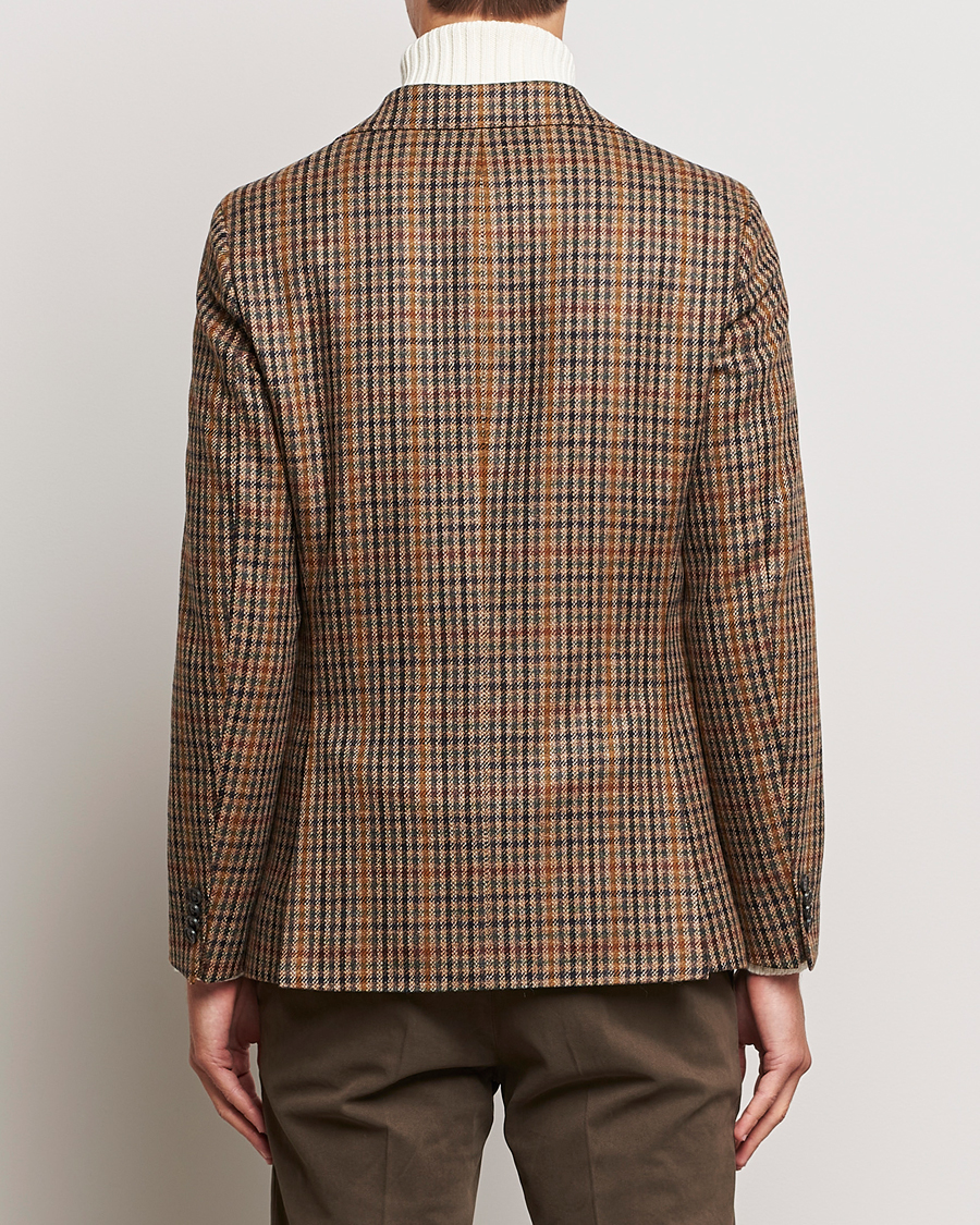 Herre | Blazere & jakker | Oscar Jacobson | Eizer Houndstooth Wool/Cashmere Blazer Brown