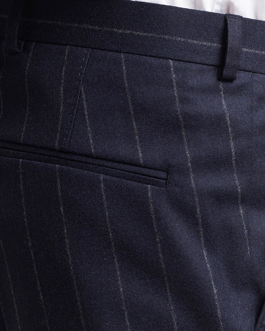 Herre | Jakkesæt | Oscar Jacobson | Fogerty Denz Pinstripe Wool Suit Navy