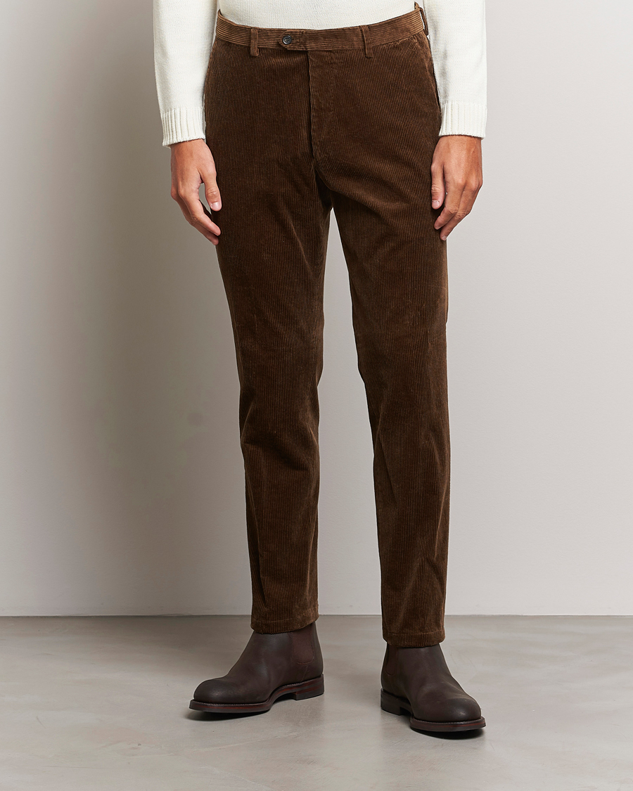 Herre | Bukser | Oscar Jacobson | Denz Corduroy Trousers Camel