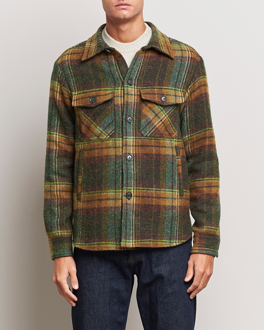 Herre | An overshirt occasion | Oscar Jacobson | Maverick Moon Checked Overshirt Green