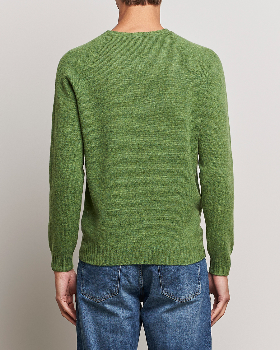 Herre | Trøjer | Oscar Jacobson | Kendal Raglan Wool Crewneck Green