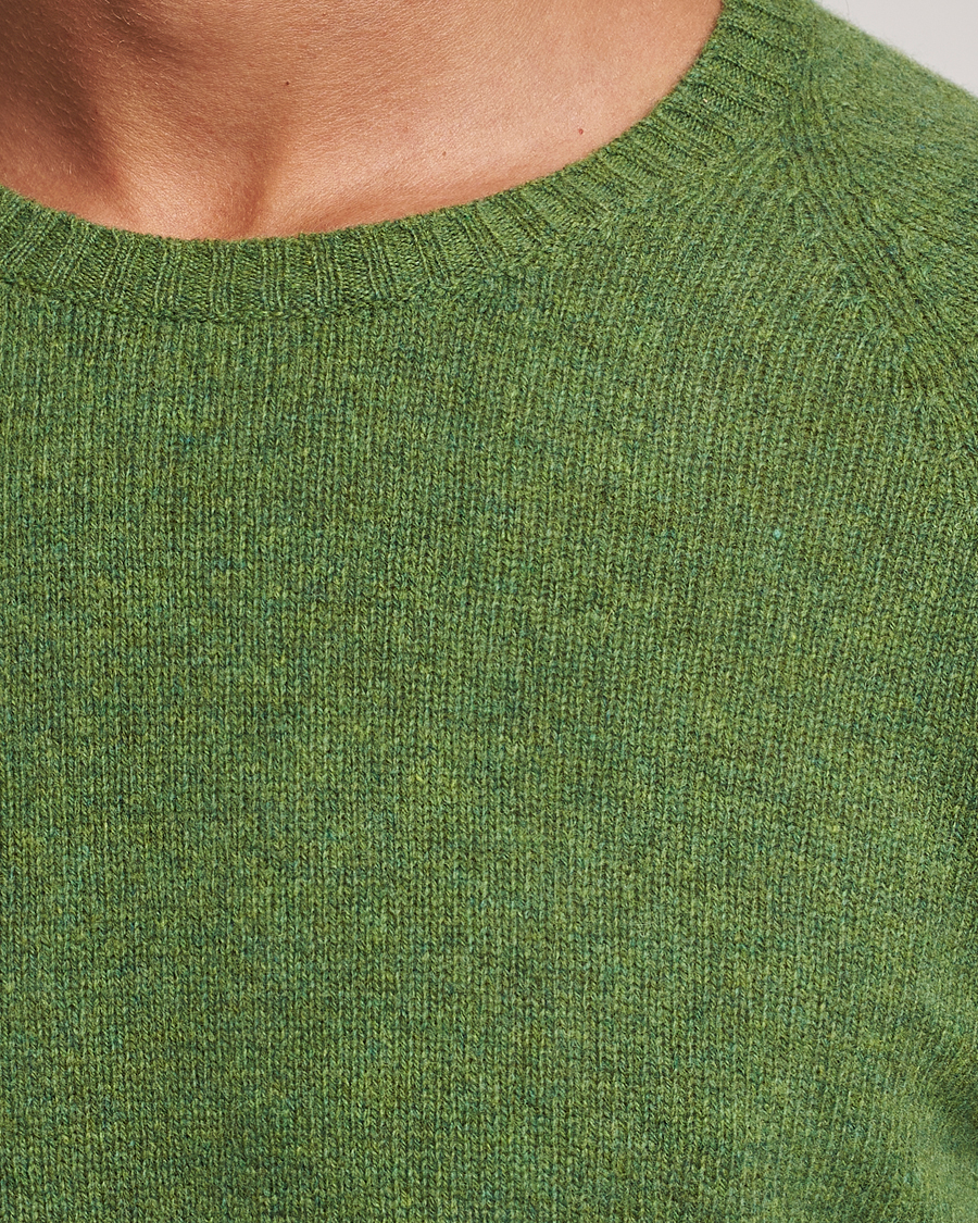 Herre | Trøjer | Oscar Jacobson | Kendal Raglan Wool Crewneck Green
