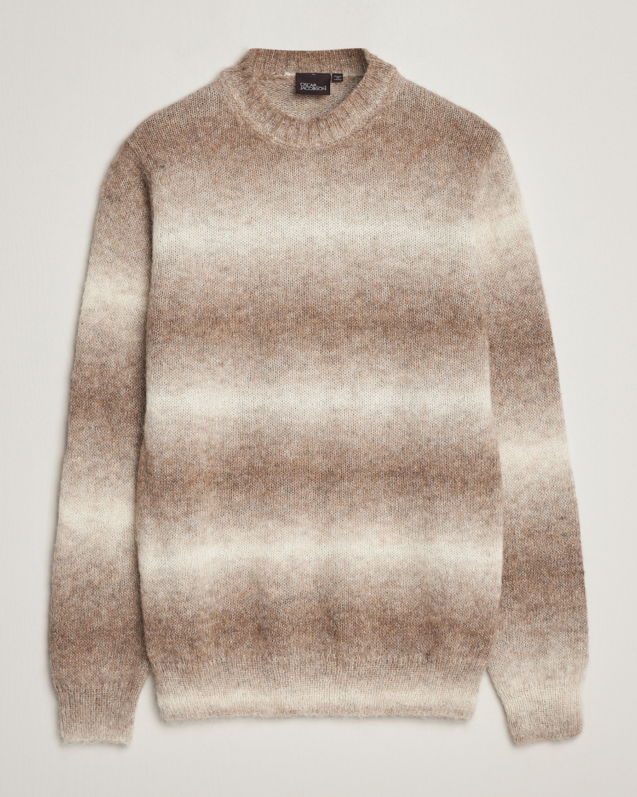 Herre | Trøjer | Oscar Jacobson | Valter Alpaca Knitted Sweater Beige