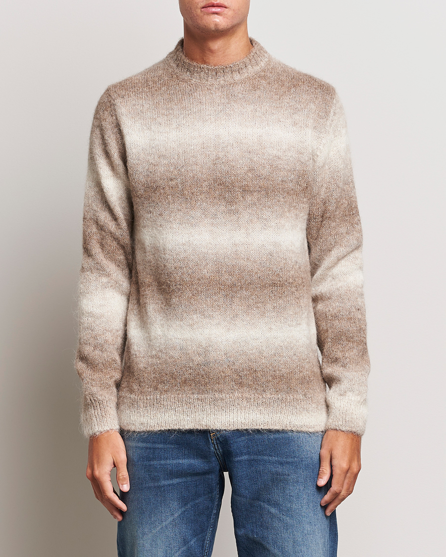 Herre | Trøjer | Oscar Jacobson | Valter Alpaca Knitted Sweater Beige
