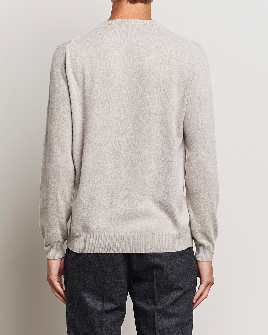 Herre | Trøjer | Oscar Jacobson | Valter Wool/Cashmere Round Neck Light Beige