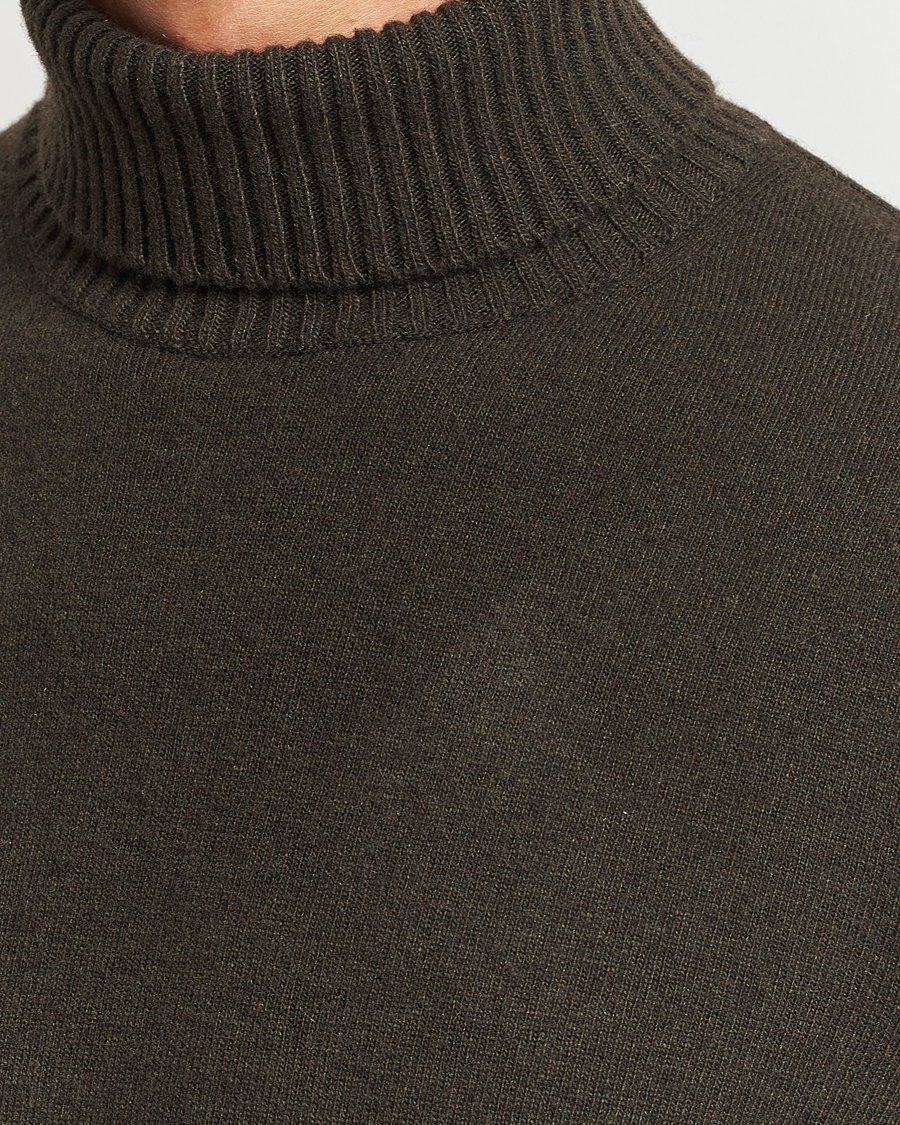 Herre | Trøjer | Oscar Jacobson | Salim Wool/Cashmere Rollneck Green