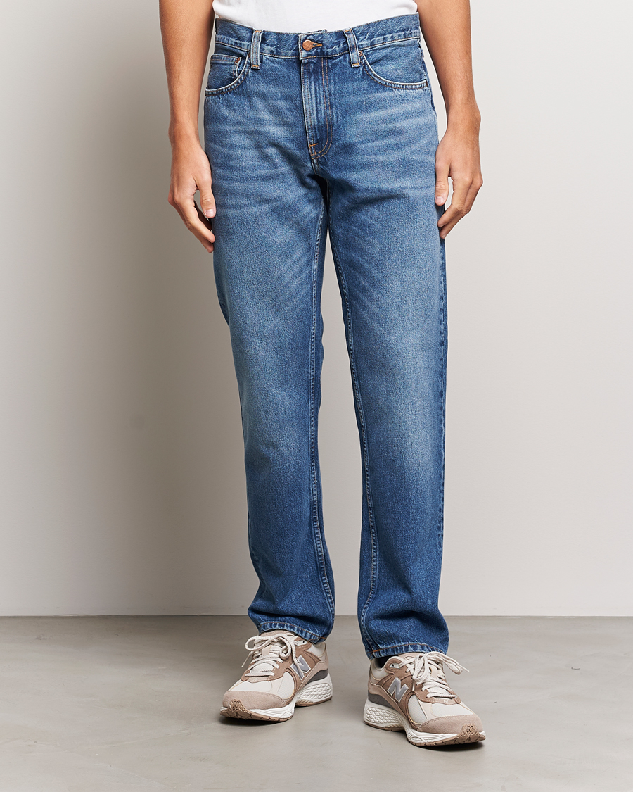Herre | Blå jeans | Nudie Jeans | Gritty Jackson Jeans Blue Traces