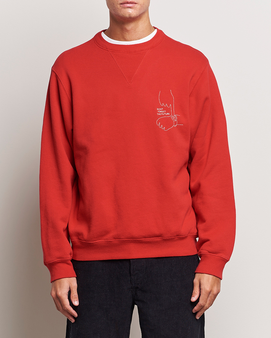 Herre | Trøjer | Nudie Jeans | Lasse Future Crew Neck Sweatshirt Red Alert