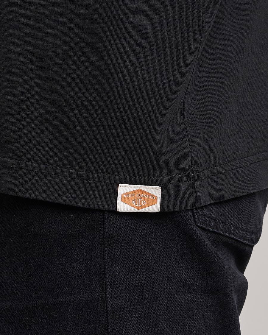 Herre | T-Shirts | Nudie Jeans | Uno Everyday Crew Neck T-Shirt Black