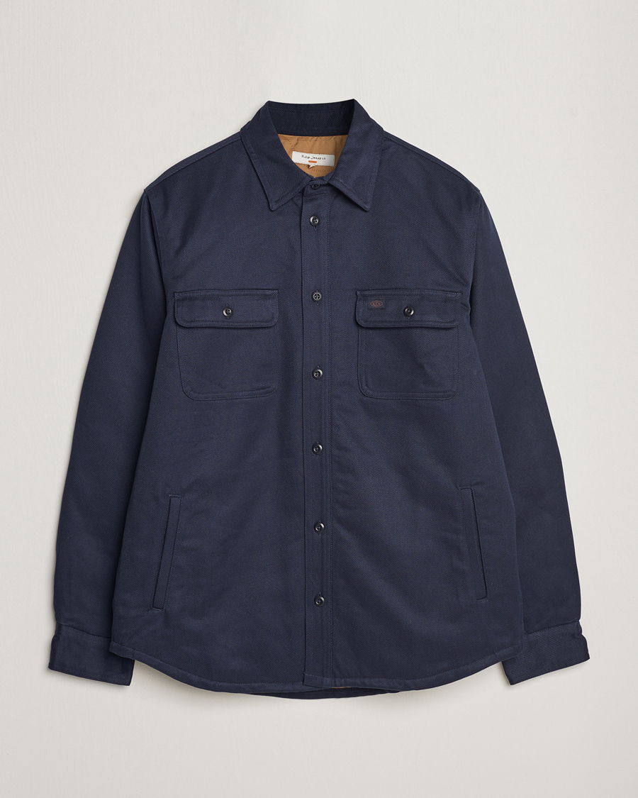 Herre | Jakker | Nudie Jeans | Glenn Padded Shirt Jacket Navy