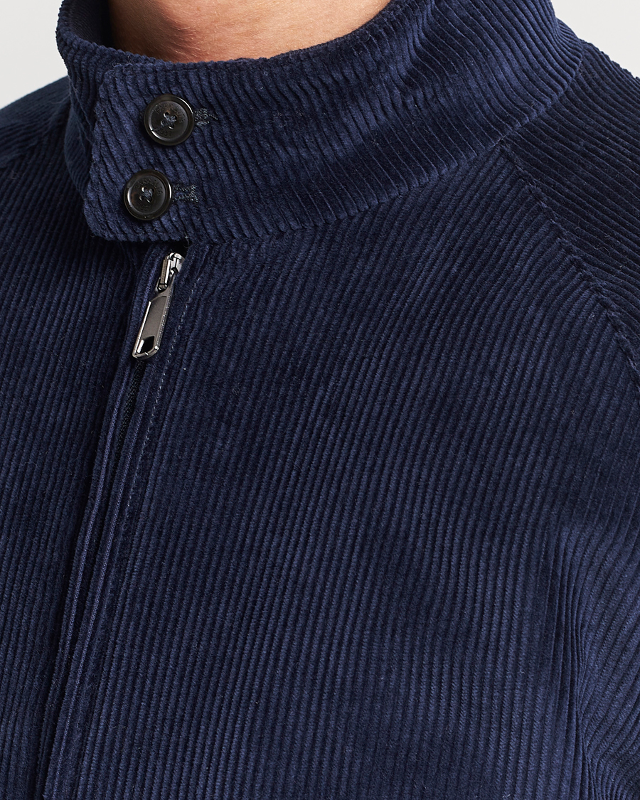 Herre | Jakker | Baracuta | G9 Pocket Padded Cord Harrington Jacket Navy