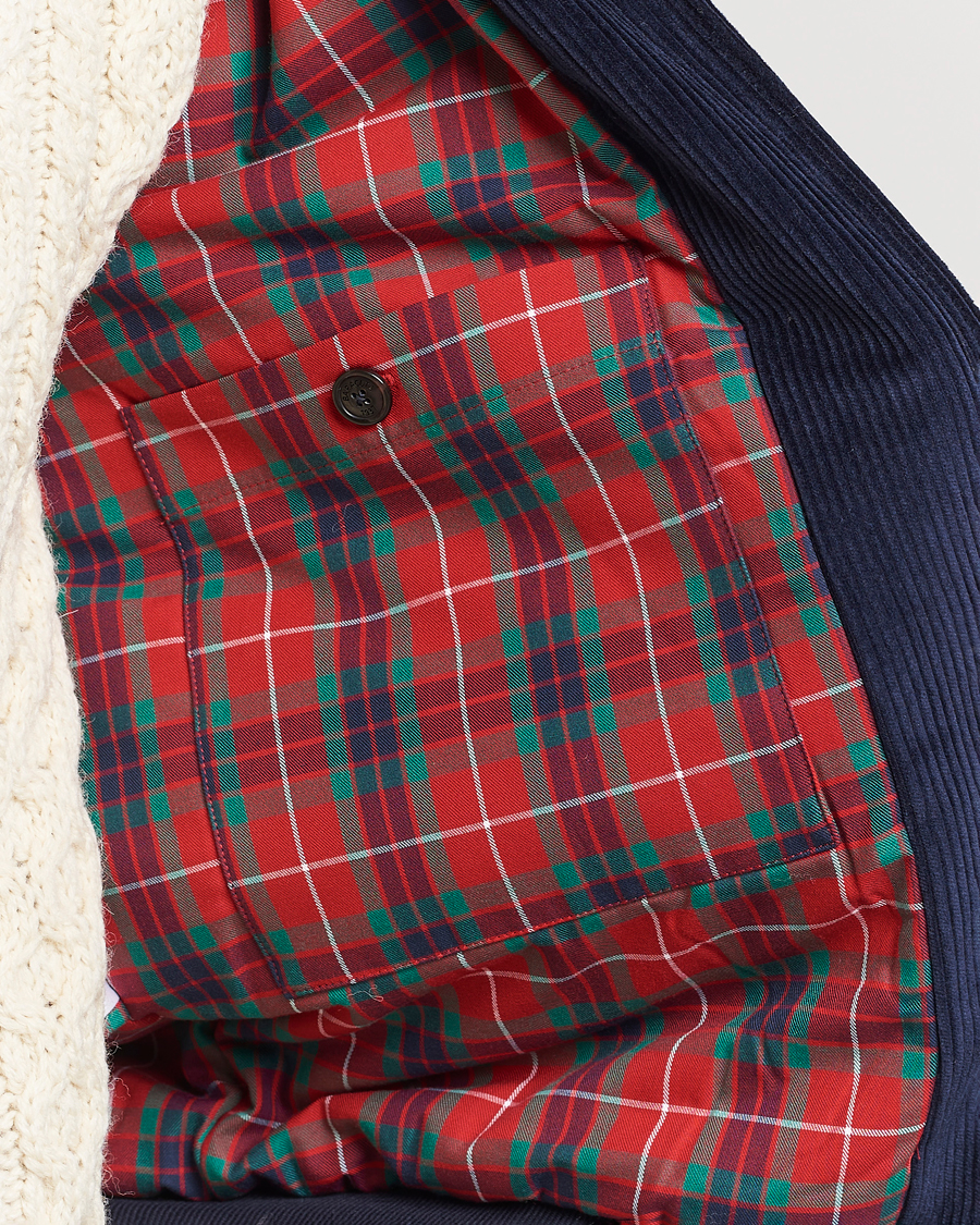Herre | Jakker | Baracuta | G9 Pocket Padded Cord Harrington Jacket Navy