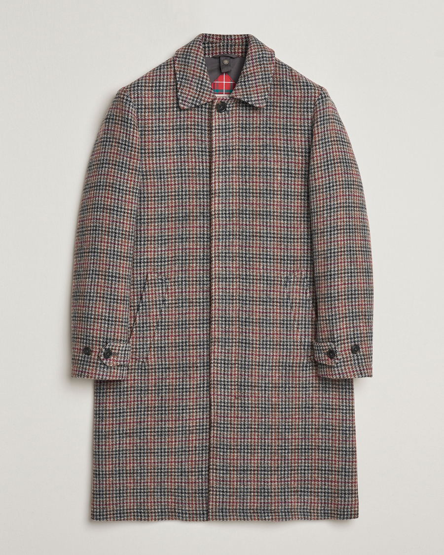 Herre | Jakker | Baracuta | Paul Houndstooth Wool Coat Grey