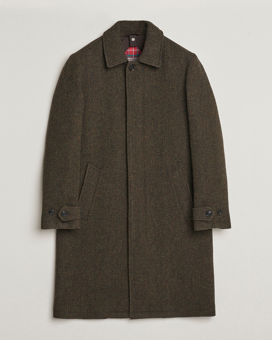 Herre | Jakker | Baracuta | Paul Herringbone Wool Coat Bark