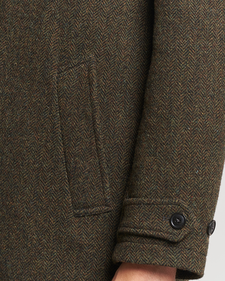 Herre | Jakker | Baracuta | Paul Herringbone Wool Coat Bark