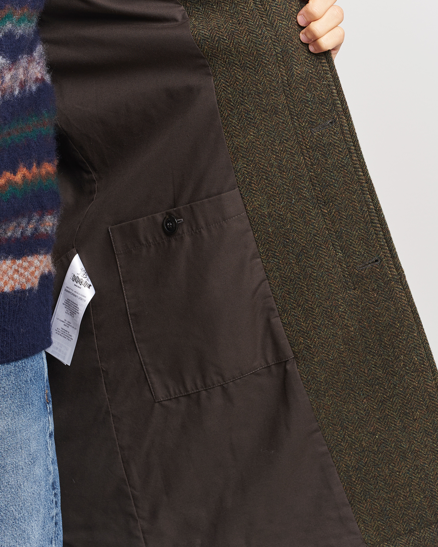 Herre | Jakker | Baracuta | Paul Herringbone Wool Coat Bark