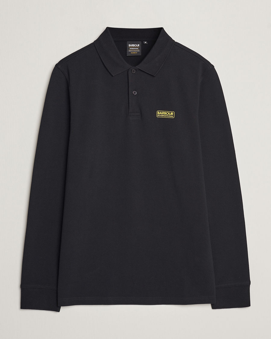 Herre | Polotrøjer | Barbour International | Essential Long Sleeve Polo Black