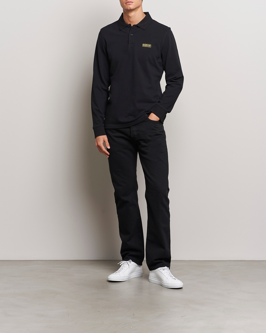 Herre | Polotrøjer | Barbour International | Essential Long Sleeve Polo Black